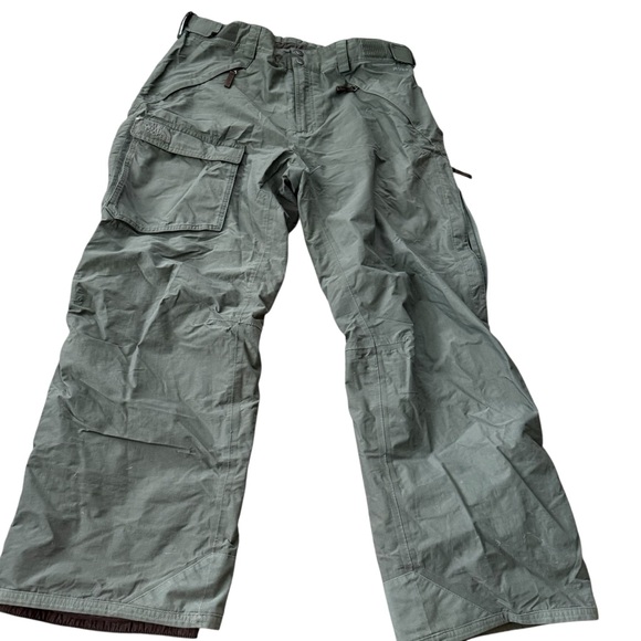 The North Face Hyvent Men’s Pants Sz L Olive Green Lined Nylon Telfa - Picture 1 of 8